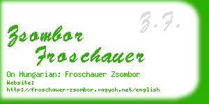 zsombor froschauer business card